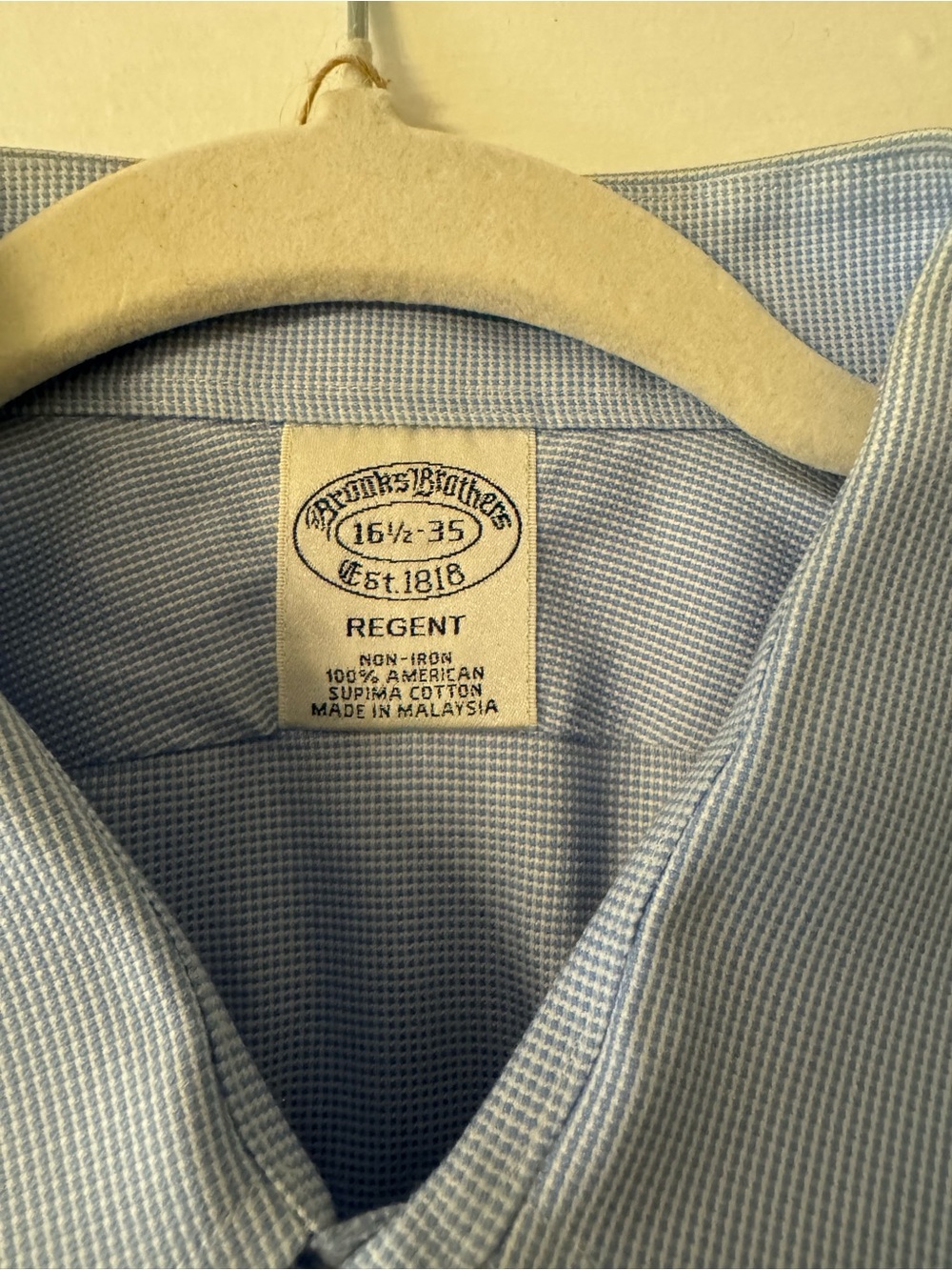 Brooks Brothers Regent Light Blue Micro-Check Dress Shirt